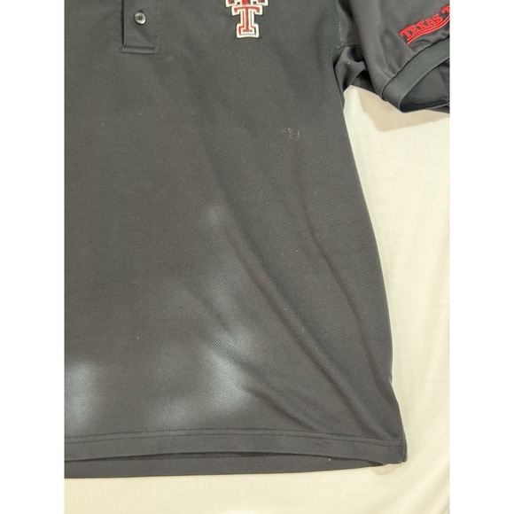 Texas Tech Red Raiders Columbia Golf Polo Shirt Mens Size Large Black Campus - Picture 5 of 12